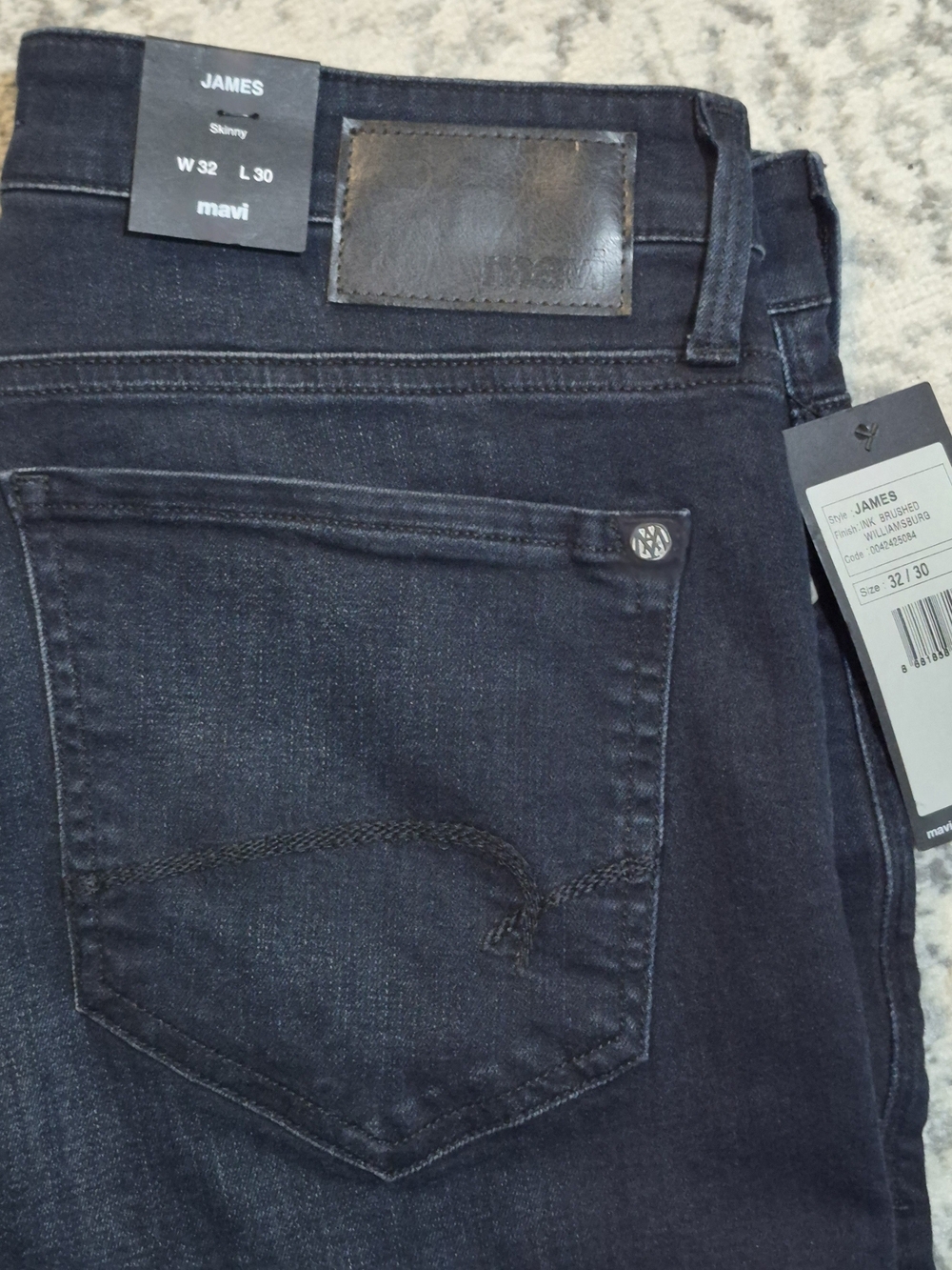 Mavi James Skinny Jeans in Dark Indigo